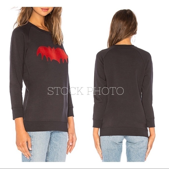 ZOE KARSSEN Bat Sweatshirt in Moonless Night - Picture 2 of 8